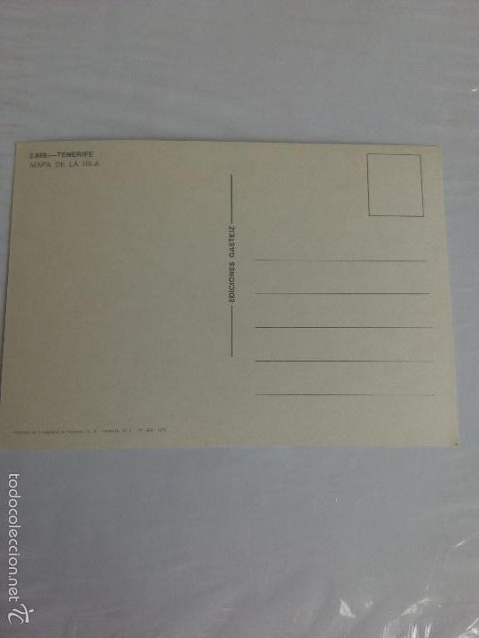 Postales: Postal tenerife mapa de la isla 2899 sin circular - Foto 3