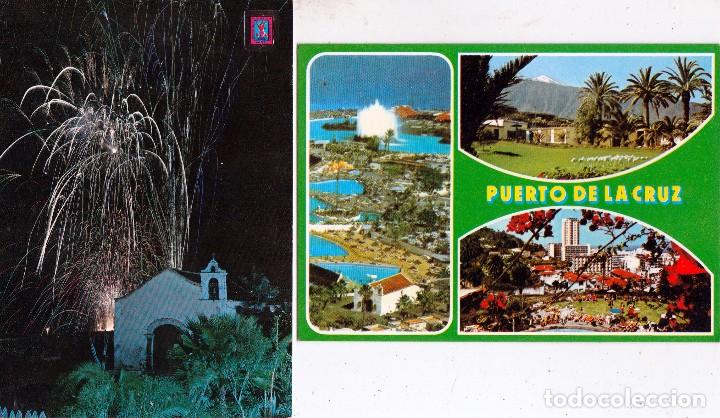 Postales: PUERTO DE LA CRUZ. LOTE 2 POSTALES. SIN CIRCULAR.(16-547)