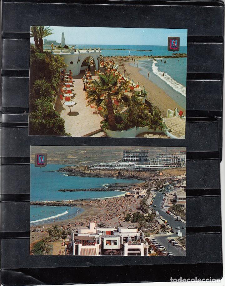 PLAYA DE LAS AM&Eacute;RICAS. 2 POSTALES DIVERSAS