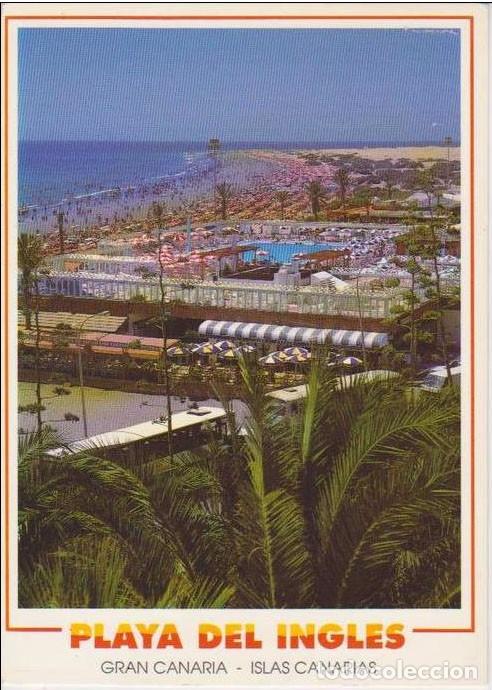 Postales: () PLAYA DEL INGLES. GRAN CANARIA + 1 ESQUINA CON DOBLEZ