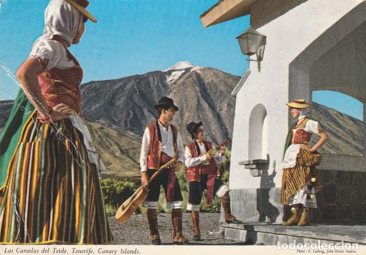 Postcards: LAS CANADAS - PUERTA ERMITA Y TEIDE - ESTAMPA TIPICA  - ED  JOHN HINDE ORIGINAL - A&Ntilde;O 1973 - ESCRITA