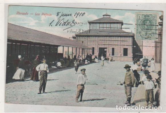 Postales: Mercado Las Palmas. Circulada. - Foto 1