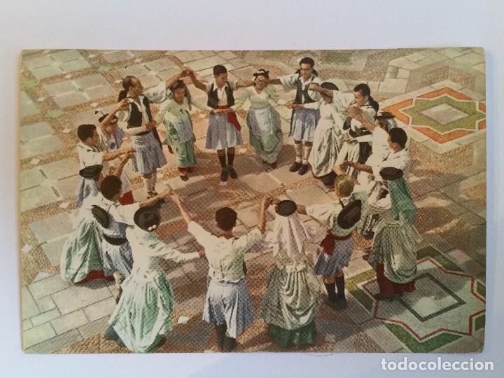 Postales: Postal de Gran Canaria. Baile tipico. Ediciones Alkin.  Escrita