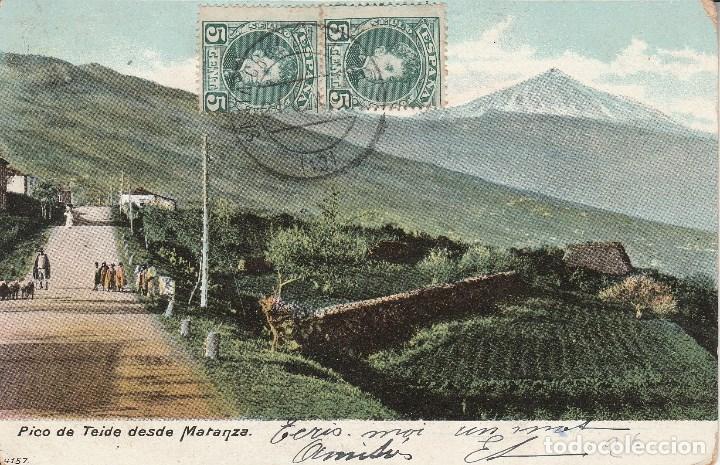 Postales: N&ordm; 30617 POSTAL PICO DE TEIDE DESDE MATANZA SIN DIVIDIR MARCEL ANQUETIL - Foto 1