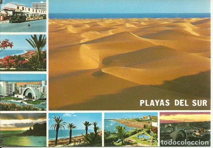 Postales: Postal de Gran Canaria.Playas del Sur.