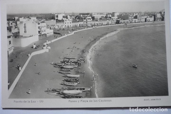 Postales: postal puerto de la cruz -paseo y playa de las canteras - arribas    cm