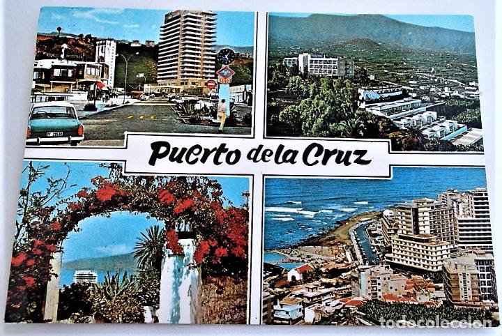 Cartoline: Puerto de la Cruz. 2224 Diversos aspectos. Escudo de Oro. Usada