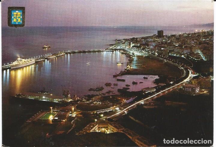 Postcards: [POSTAL] Sta. Cruz de Tenerife. Vista nocturna del puerto. A&ntilde;os 70' (sin circular)