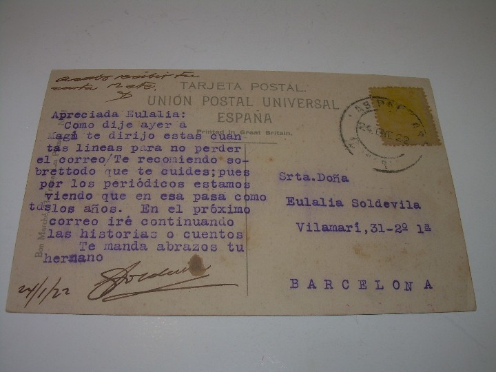 Postales: ANTIGUA POSTAL...LAS PALMAS. - Foto 2