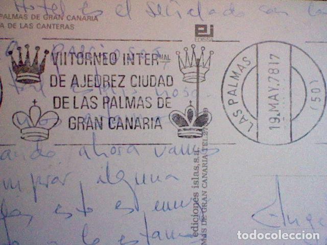 Postales: PLAYA CANTERAS CANARIAS CIRCULADA 1978 MATASELLO TORNEO AJEDREZ