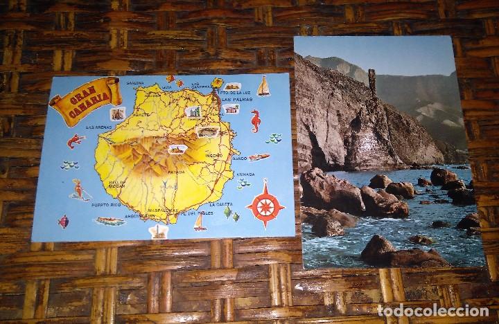 Postales: Lote 2 postales Gran Canaria sin circular - Foto 1
