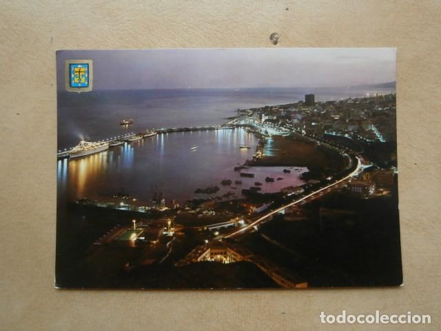 Cartes Postales: Postal santa cruz de tenerife,nocturna del puerto