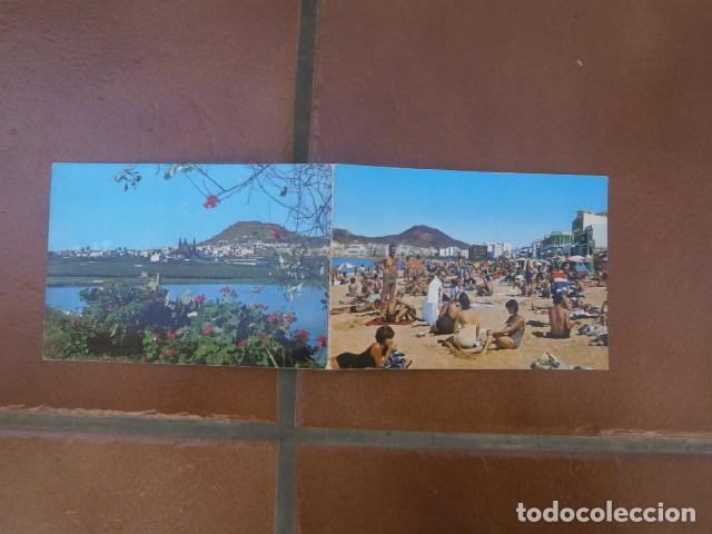 Postales: Lote de dos postales canarias, playa de las canteras y arucas
