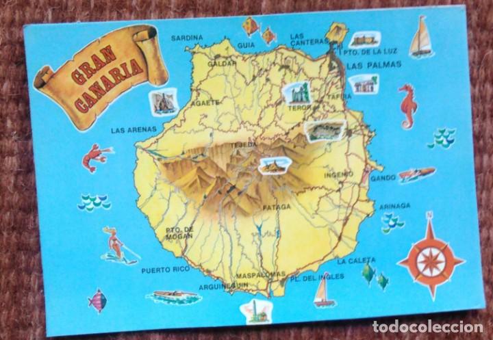 Postales: GRAN CANARIA - PLANO - MAPA - Foto 1