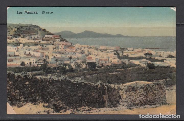 Postales: POSTAL DE LAS PALMAS CIRCULADA EN EL A&Ntilde;O 1913 (EL RISCO) - Foto 1