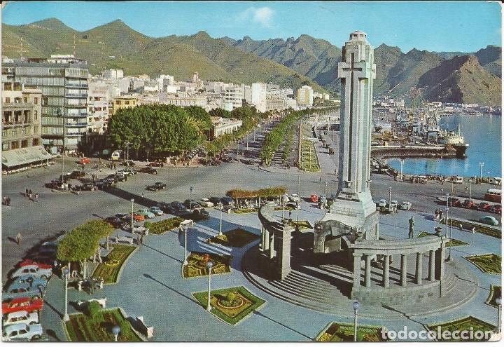 Postkarten: [Postal] Plaza espa&ntilde;a y Muelle Rivera. Sta. Cruz de Tenerife (Islas Canarias) A&ntilde;o 1965 (circulada)