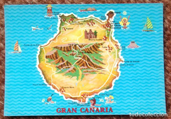 Postales: GRAN CANARIA - PLANO - MAPA - Foto 1