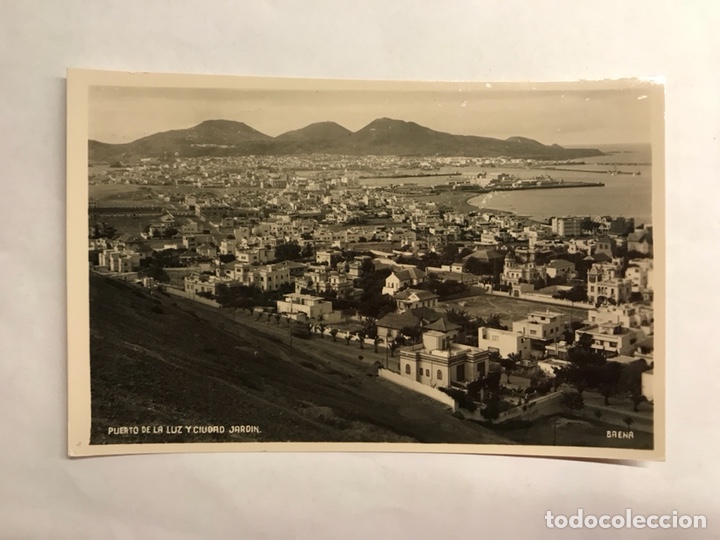 Postales: PUERTO DE LA LUZ Y CIUDAD JARD&Iacute;N. Postal. Foto Baena (h.1950?)