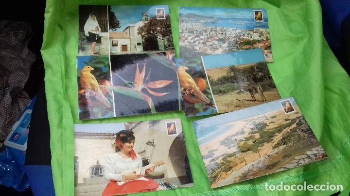 Postales: 6 antigua postales de diferentes lugares de gran canaria con pajaro canario.a&ntilde;os 60