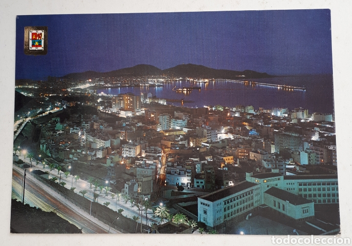 Postales: No. 101 LAS PALMAS DE GRAN CANARIA. Vista nocturna.