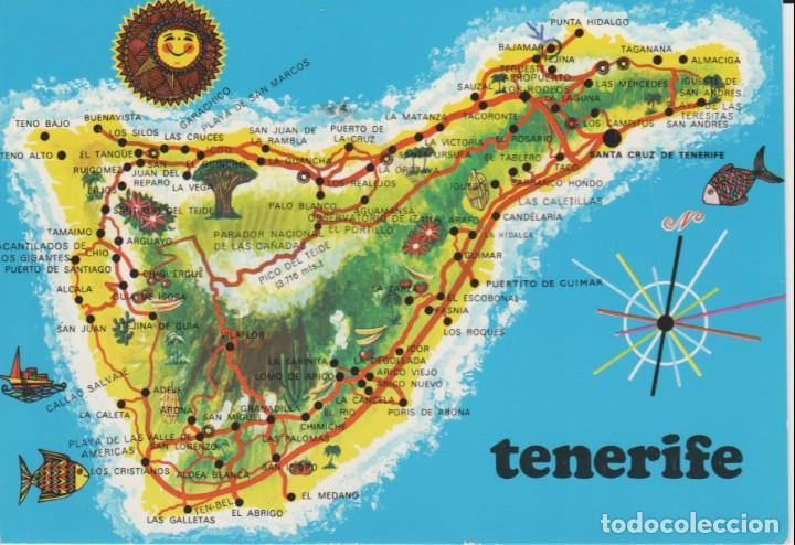 Postales: (2899) TENERIFE. MAPA DE LA ISLA - Foto 1