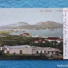 Postales: LAS PALMAS. PUERTO DE LA LUZ. FRANQUEADA.. Lote 146202778