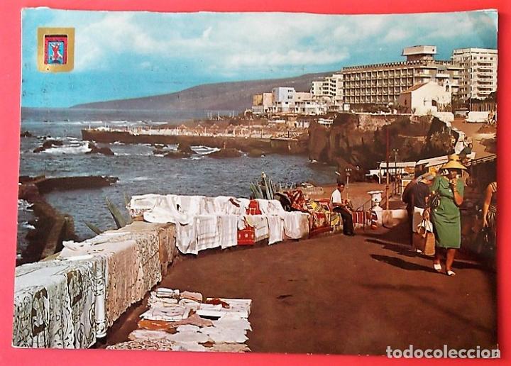 Postales: Puerto de la Cruz. 72 Artesan&iacute;a Canaria. Escudo de Oro. Usada con sello. Color