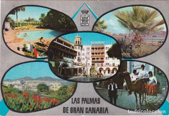 Postales: las palmas de gran canaria, hotel santa catalina con sus jardines y piscina