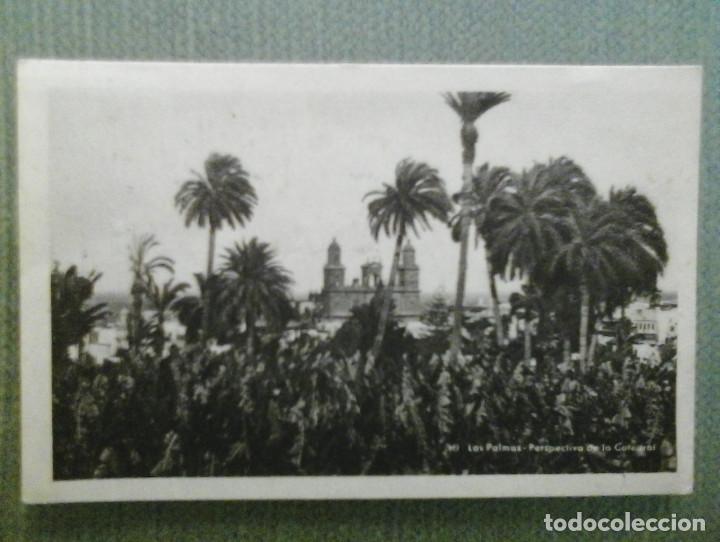 Postales: POSTAL LAS PALMAS - PERSPECTIVA DE LA CATEDRAL - Foto 1