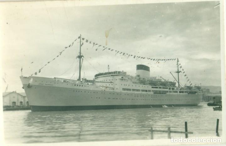 Postkarten: BUQUE JEAN MERMOZ. PUERTO DE SANTA CRUZ DE TENERIFE. A&Ntilde;O 1963