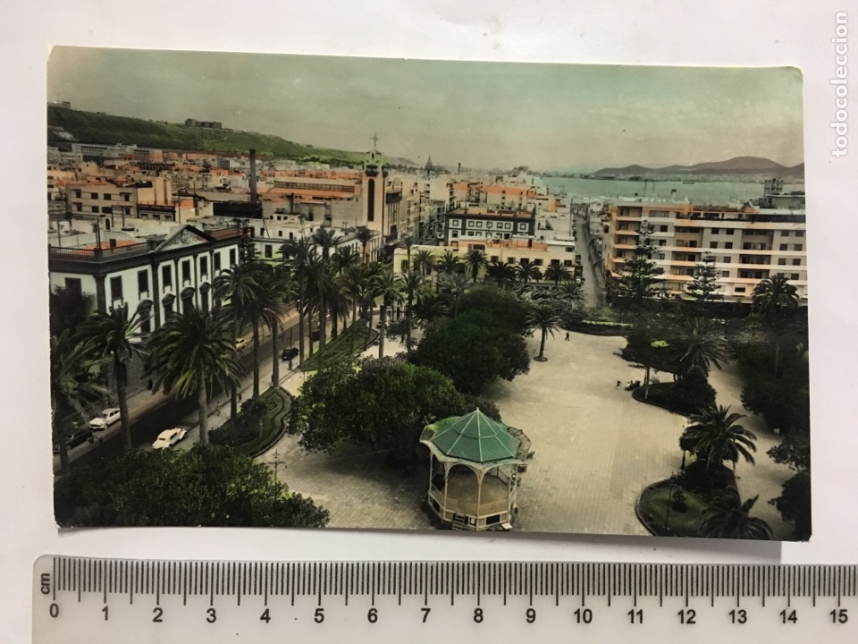 Postales: POSTAL. LAS PALMAS DE GRAN CANARIA. PARQUE DE SAN TELMO Y GOBIERNO MILITAR. EDIC. SICILIA. H. 1958?.