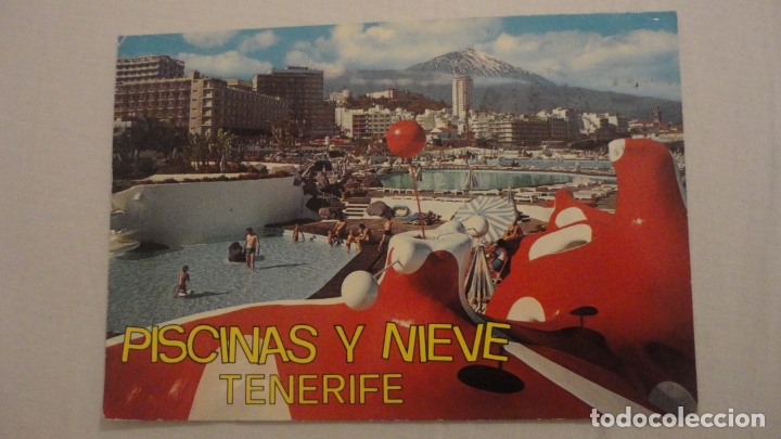 Postkarten: ANTIGUA POSTAL.TEIDE DESDE LAS PISCINAS Y NIEVE.TENERIFE.1976?