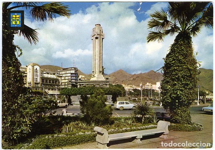 Postkarten: N&ordm; 23 - SANTA CRUZ DE TENERIFE. Monumento a los Ca&iacute;dos. Plaza de Espa&ntilde;a. Circulada en 1976. Ed. FISA