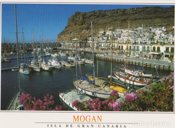 Postkarten: PUERTO DE MOG&Aacute;N, ISLAS CANARIAS - VISTA GENERAL, N&ordm; 10 ESCRITA