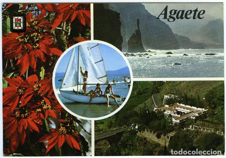 Postales: N&ordm; 366 - AGAETE. Gran Canaria. Diversos aspectos. Sin circular. Ed. FISA.