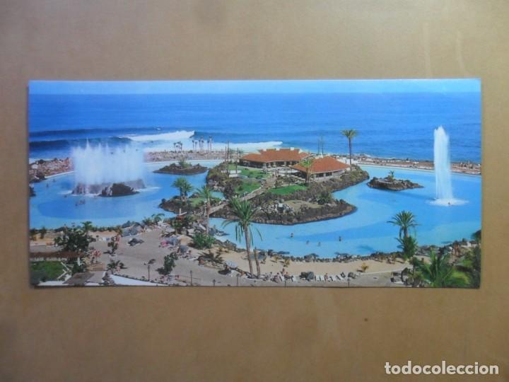 Postkarten: POSTAL ALARGADA - 1081 - PUERTO DE LA CRUZ (TENERIFE) - LAGO ARTIFICIAL (MARTIANEZ) - 22,5 x 10,3 cm