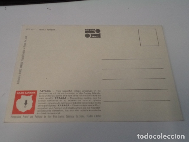 Postales: GRAN CANARIA - POSTAL FATAGA - Foto 2