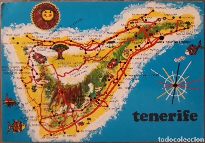 Postal N 29 Tenerife Mapa De La Isla Buy Postcards From Canary Islands At Todocoleccion