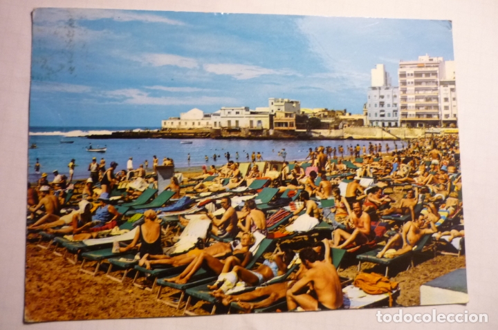 Postales: POSTAL LAS PALMAS DE G.CANARIA -PLAYA LAS CANTERAS -CIRCULADA