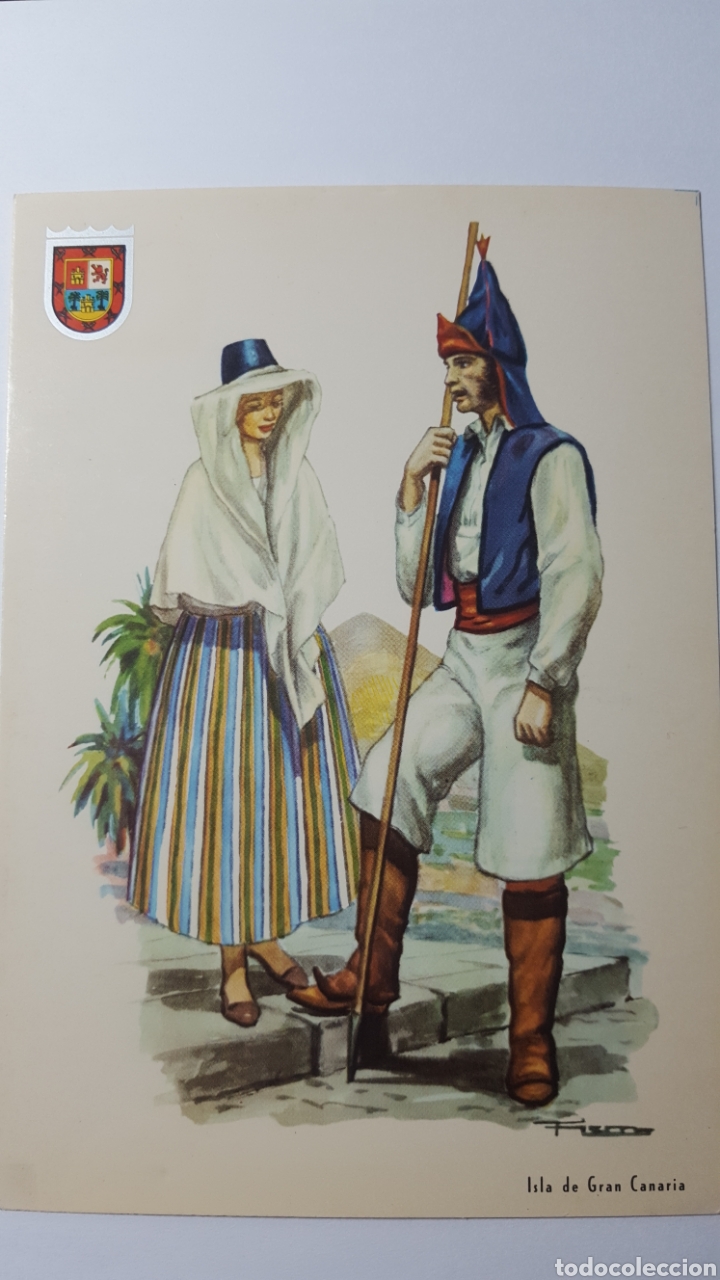 Postales: TRAJES T&Iacute;PICOS DE LAS ISLA CANARIAS. N&deg;8 ISLA DE GRAN CANARIA. EDICIONES ISLAS. 1967