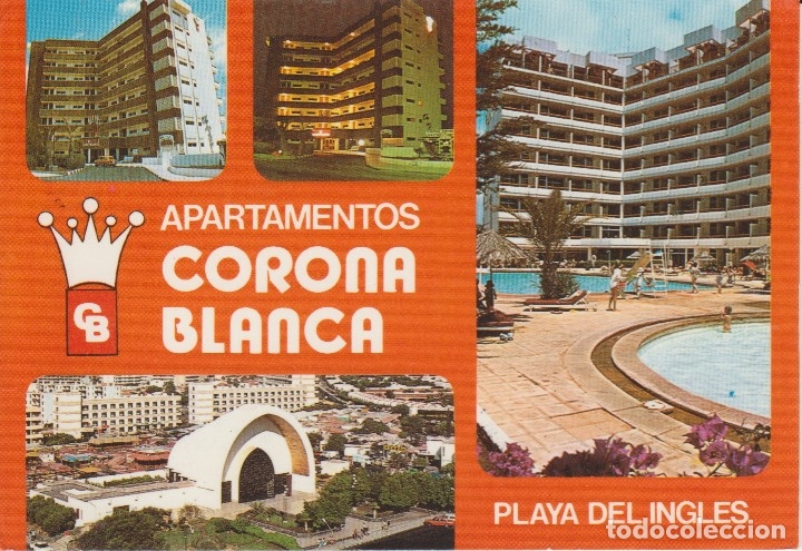 Postales: (5230) GRAN CANARIA. PLAYA DEL INGLES. APRATAMENTOS CORONA BLANCA