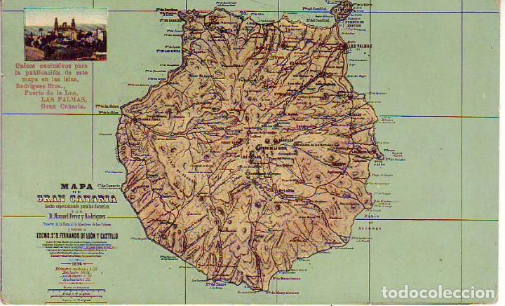 Postales: GRAN CANARIA  MAPA - Foto 1