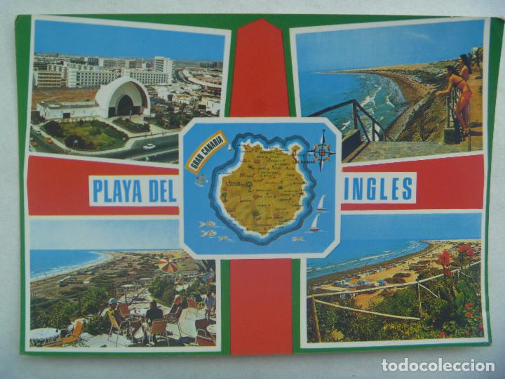 Postales: POSTAL DE LAS ISLAS CANARIAS : PLAYA DEL INGLES