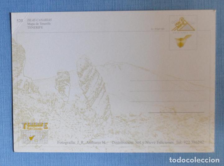 Postales: MAPA DE TENERIFE - ISLAS CANARIAS - Foto 2