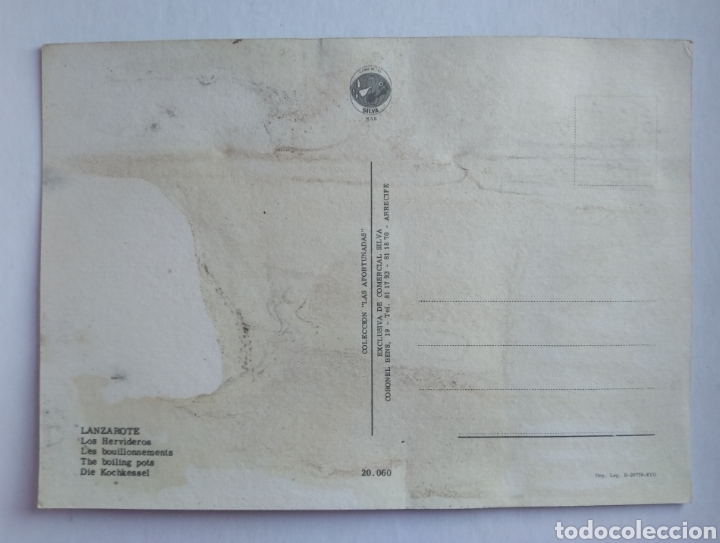 Postales: Postal Lanzarote los hervideros - Foto 2