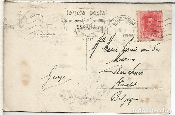 Postales: TENERIFE TEIDE ESCRITA 1926 - Foto 2