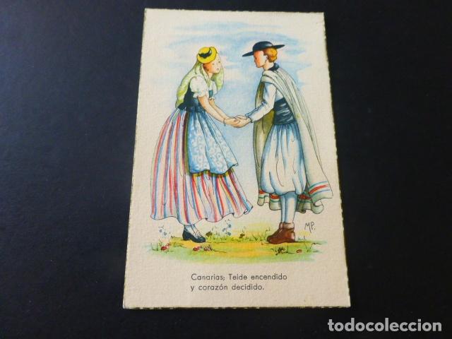 Postales: CANARIAS POSTAL TIPOS CANARIOS - Foto 1