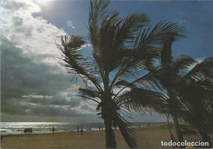Postales: [POSTAL] Playa de San Agust&iacute;n. Gran Canaria (Islas Canarias) (circulada)