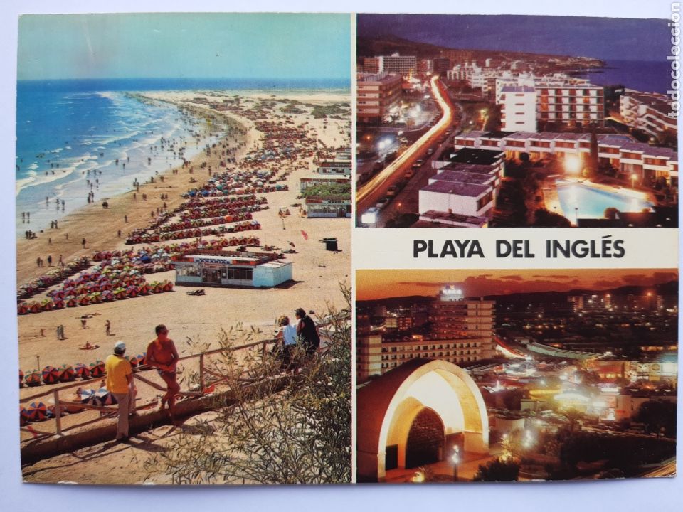 Postales: Postal Canarias, playa del ingl&eacute;s, circulada, John Hinde Original.