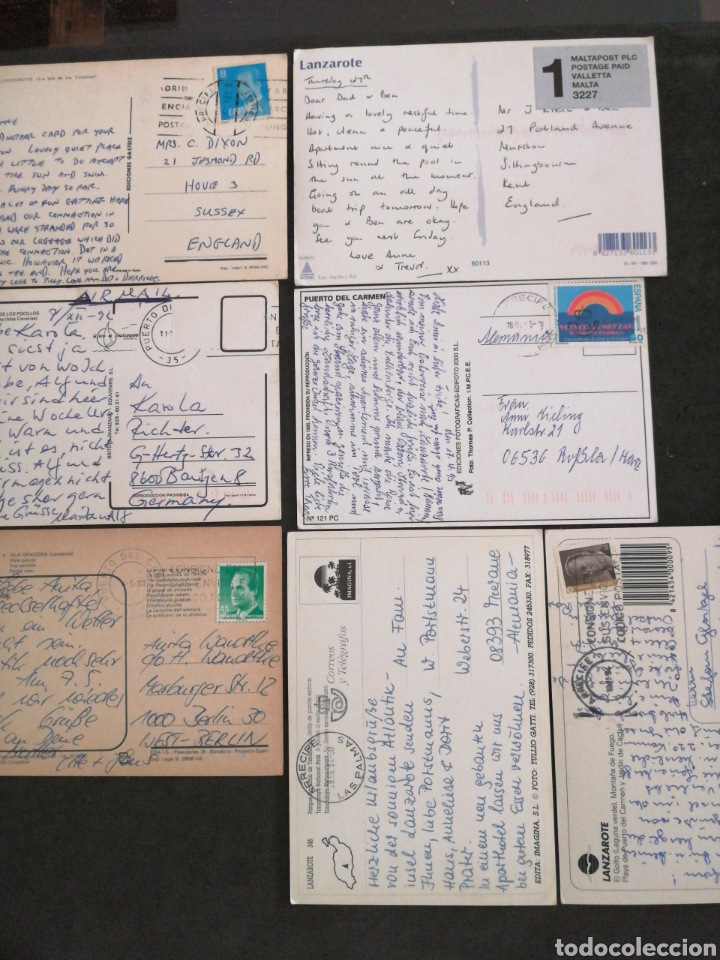 Postales: LANZAROTE, VARIAS PLAYAS . LOTE DE 7 POST. - Foto 2